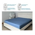 thumbnail image 7 of DNG Creations 5 Piece Zipper Sheet Set - Include (1 Elastic Fitted Sheet , 1 Base Sheet has Zipper, 1 Flat Sheet And 2 Pillowcase) 24 Inch Deep Pocket ( Solid Medium-Blue - California King ), 7 of 7