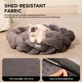 thumbnail image 3 of CheerPals Twisted Pet Bed, Weave Cat Bed Sofa with Cushion for Indoor Cats Puppy(Gray), 3 of 10