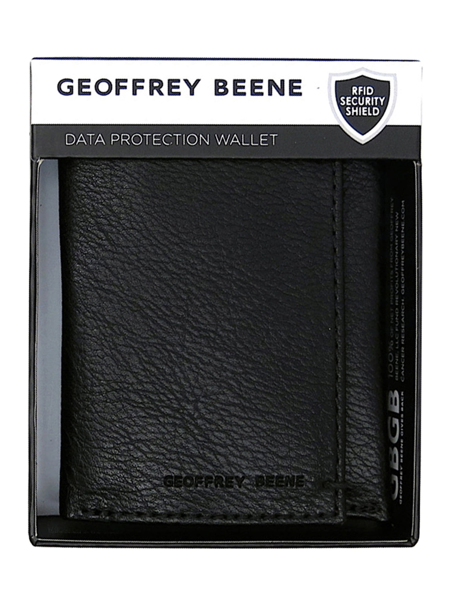 Geoffrey Beene Burnished Leather Trifold Wallet RFID Blocking - Walmart.com