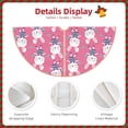 thumbnail image 3 of Balery Rabbit Holding Flowers Printed Christmas Tree Skirt , Merry Christmas Party Christmas Tree Decoration,Adjustable Tree Skirt-30", 3 of 6