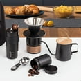 thumbnail image 1 of 6pcs/set Portable Hand Made Coffee Set Stainless Steel Coffee Bean Cup Coffee Maker, for Home, Office, Outdoor Travel, 1 of 9