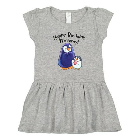 

Inktastic Happy Birthday Mommy!- Cute Penguins Gift Toddler Girl Dress