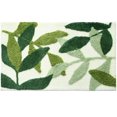 thumbnail image 2 of Alfombra de baño ZGXL con hojas verdes de microfibra, 45 x 65 cm, antideslizante, 2 of 7