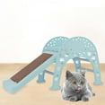 thumbnail image 2 of Cat Scratch Ramp Slide Grinding Claw Bed Scratching Lounge Board for Playing Blue, 2 of 8