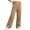 Khaki, variant on KIHOUT Womens Wide Leg Sweatpants with Pockets Elastic Waistband Solid Color Casual Lounge Pants Baggy Straight Leg Long Trousers
