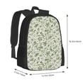 thumbnail image 3 of Vsdgher Green Rabbit Print Backpack for Women Men School Bookbag with Laptop Compartment for College Work Travel, Simple Fashion Casual Daypack, Fit 15" Laptop, 3 of 8