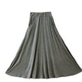 thumbnail image 2 of Maoxin Womens Skirts Women's Solid Color Fashionable Large Skirt With Loose Pockets Long Skirt ,Dark Gray,Free Size, 2 of 3