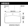 thumbnail image 2 of Hawk Performance Brake Pad HB583J.480 DR-97 Series; DR-97 Compound; Set Of 4, 2 of 2