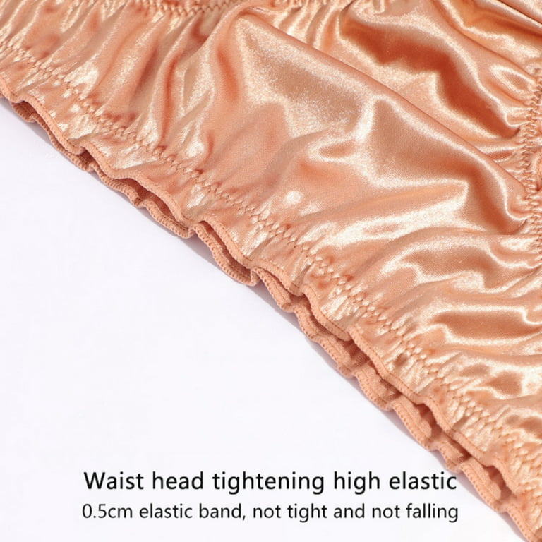  Ladies Sexy Satin High Elasticity Seamless Underwear