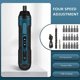 thumbnail image 5 of Cordless Electric Screwdriver Sets 105pack 3.6V 5Nm USB Rechargeable LED Light 4 Gear Torque Adjustment for Home Instrument Installation, 5 of 5