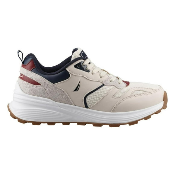 Tenis Versatil Nautica Hombre Original Comodo beige 28.5