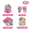 thumbnail image 4 of Disney Princess-Juego de vajilla para Decoración de cumpleaños, vasos de papel de nieve blanca, platos, mantel, globos, regalos para bebés, 4 of 5