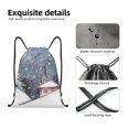 thumbnail image 4 of Fotbe Watercolor Winter Landscape For Christmas Bolsa Mochila con Cordón Estampada, Bolsa de Gimnasio Deportiva, Bolsa Cinch, Bolsa con Cordón para Hombres y Mujeres-Medium, 4 of 6
