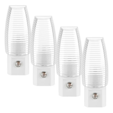 Maxxima MLN-16 LED Plug in Night Light - Features Auto Dusk to Dawn Sensor, 5000K Daylight, 5 Lumens, Ideal for Bedroom, Bathroom, Hallway, and Senior Living Use - 4 Pack