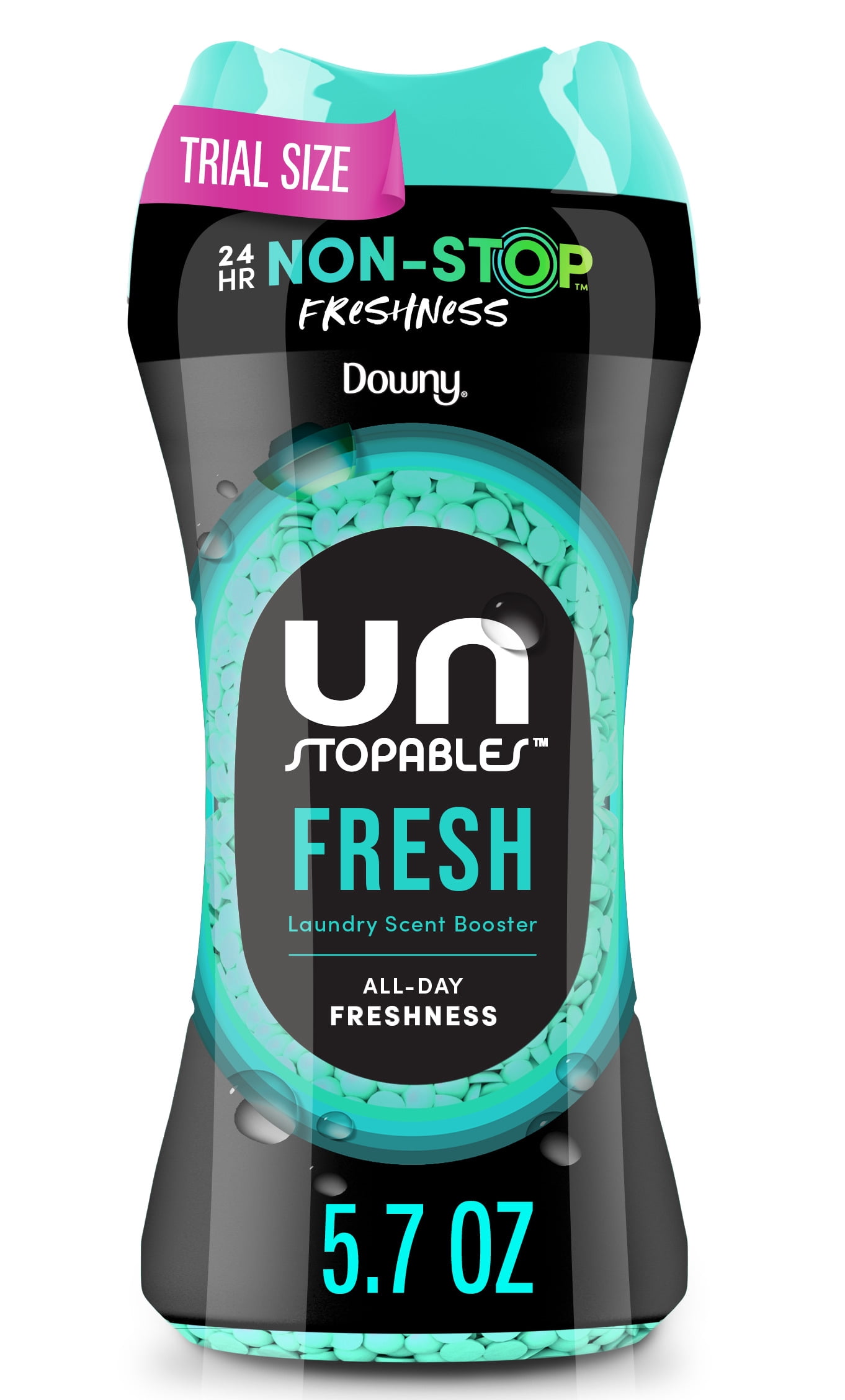(4 pack) Downy Unstopables In-Wash Scent Booster Laundry Beads, Fresh Scent, 5.7 oz
