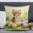 thumbnail image 2 of Easter Pillow Covers for Decorative Throw Pillows for Men Women 18X18 Inch Blank White Polyester Pillowcase for Drawing, 2 of 5