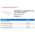 thumbnail image 2 of Fuel Tank Strap - Compatible with 1973 - 1977 Pontiac Grand Prix 1974 1975 1976, 2 of 2