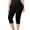 Black, variant on Women's 3/4 Length Yoga Shorts - High Elasticity Comfort Fit - Versatile Basic Style for Gym & Everyday Wear