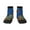3 Black, variant on Colorful Coral Reef Pattern Quarter Crew Socks,Toe Seamed Ankle Socks,Cotton Cushioned Breathable Athletic Crew Sports Socks