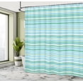 thumbnail image 4 of Ambesonne Geometric Shower Curtain, Sky Like Stripe Pattern, 69"Wx70"L, Soft Blue and Sky Blue, 4 of 4