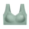 thumbnail image 4 of Gamivast at Bras for Women Full Support Gathered Everyday Bras no Underwire 2025 Plus Size Bra Comfortable Soft Push Up Bras Green XXXXL Purchase History for My Accounts, 4 of 6