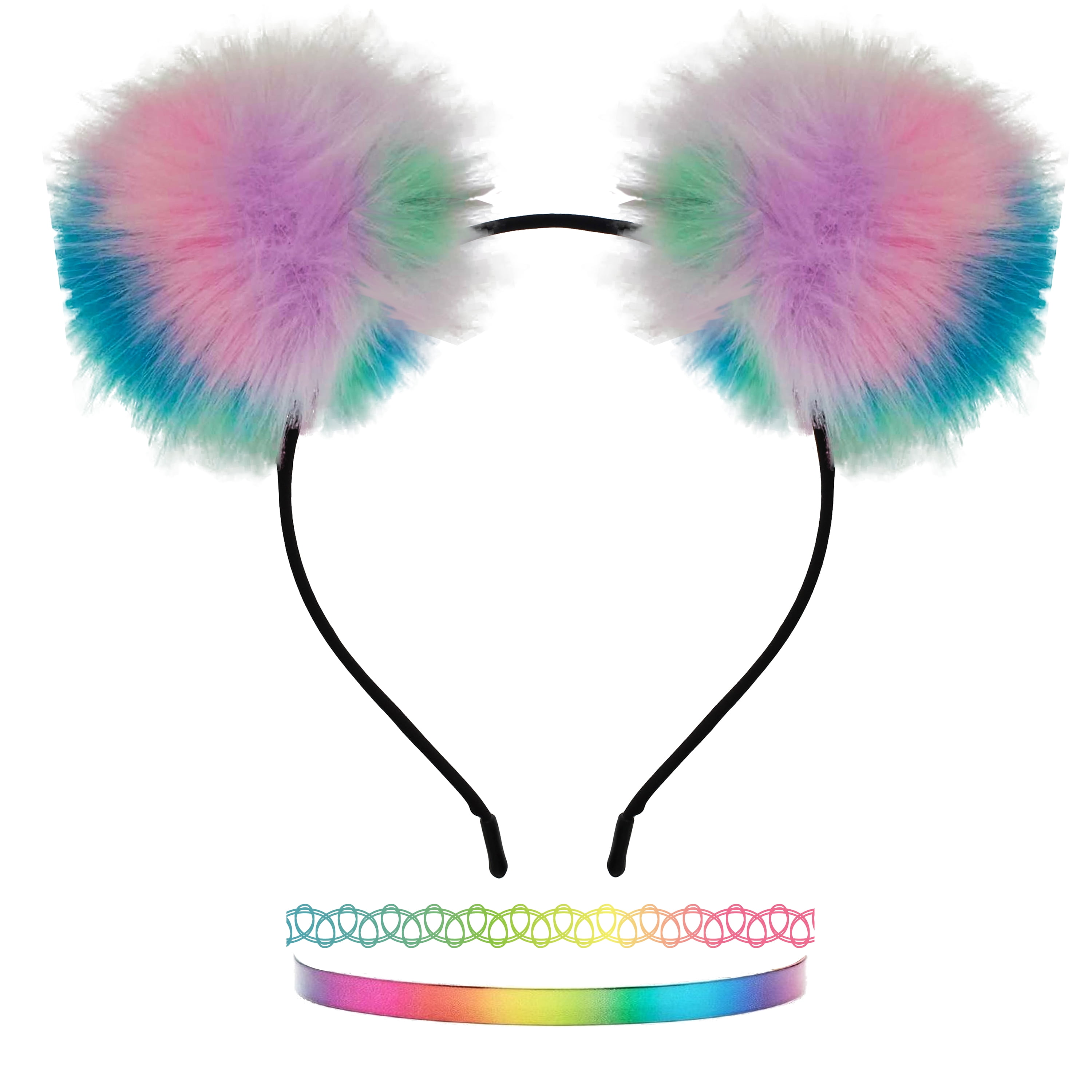 Puff Cat Ear Choker Set