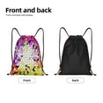 thumbnail image 5 of Bingfone Colorful Tie Dye Stained Glass 3 Drawstrings Backpacks Bags For Men Women Gym Drawstrings Bag, 5 of 9