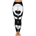 thumbnail image 2 of White Skull And Crossbones Print Leggings Legging Gym Gym Pants Gym Clothing Womens Leggings, 2 of 6