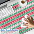 thumbnail image 2 of Long Mouse Pads for Desk,Red and Green Christmas Pattern Desk Mats on Top Of Desks, Desk Mouse Pad Extra Large with 3mm Non-Slip Base and Stitched Edge for Gaming,Office,Work,Home 47.3x23.6in, 2 of 5