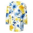 thumbnail image 4 of Weiqiqre 3/4 Length Sleeve Womens Tops 3/4 Sleeve T Shirt Sunflower Graphic Tees Flower Print Summer Casual Tops Blouse, 4 of 5
