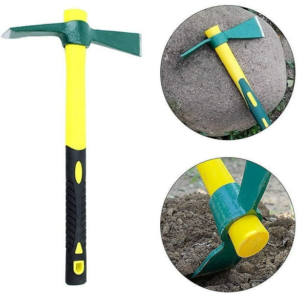 Zshan Hoes Mini Pickaxe Tools Gardening Weeding Mini Steel Pickaxes Fiberglass Handle Tree Pickaxes Gardening Agricultural Tools