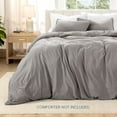 thumbnail image 3 of Bare Home Washed Duvet Cover Set - Ultra-Soft - Premium 1800 Collection - 2 Piece - Twin/Twin XL, Frost Gray, 3 of 8