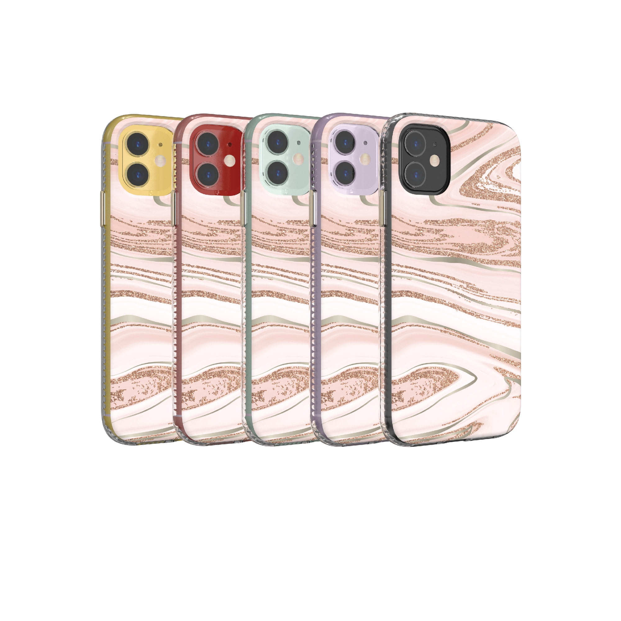 onn. Phone Case for iPhone 11 / iPhone XR - Pink Gold Marble