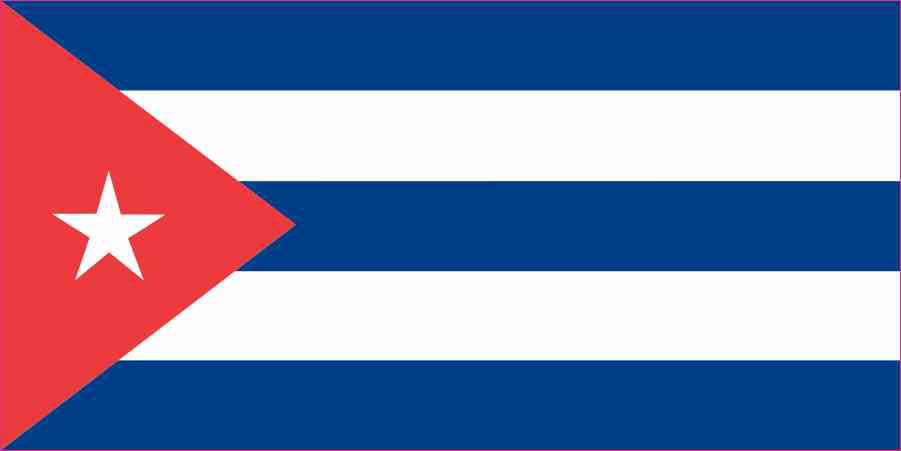 3" x 12" Cuba Bumper Sticker Cuba Flag Sticker 