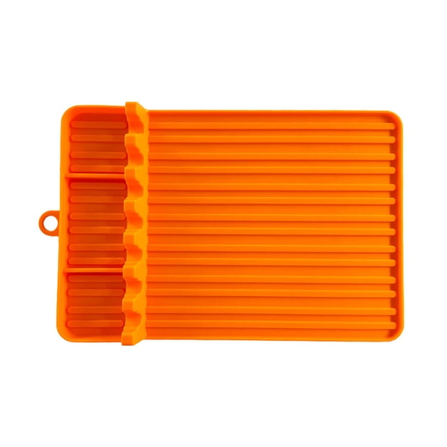 Kitchen Utensil Holder Silica Gel Frying Pan Tool Mat Large Silica Gel Spatula Mat with Drip Pad Grill Utensil for Kitchen Cooking and Countertops Accessories for Pans for Cooking