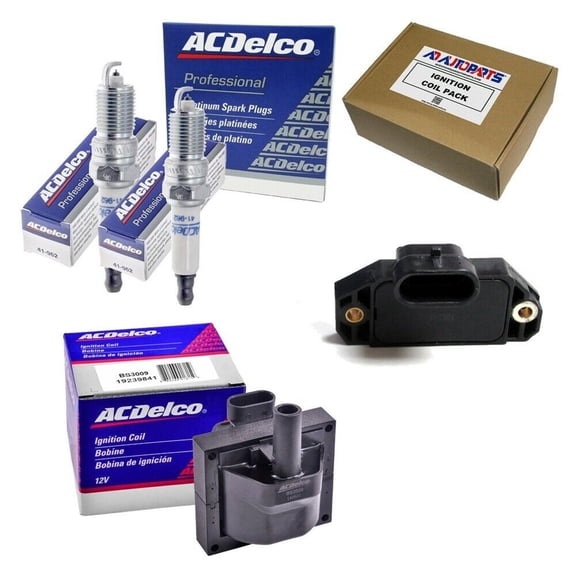 Set of 6 ACD-OEM 41-962 Double Platinum Spark Plugs 1 ACD-OEM 00BS3009 Ignition Coil 1 ADP Igntion Control Module