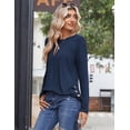 thumbnail image 5 of Zeagoo Plus Size Womens Tops Crew Neck Solid Ladies Tops and Blouses Long Sleeve Tunic Tops To Wear With Leggings, 5 of 6