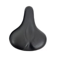 thumbnail image 1 of Sillín de bicicleta universal de cuero PU impermeable con acolchado suave para bicicleta Negro, 1 of 8