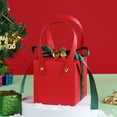 thumbnail image 5 of LINASHI Holiday Candy Box Festive Red Christmas Gift Box with Handle Ribbon Bell Decor Perfect for Holiday Candy Cookies Party Favors, 5 of 8