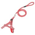 thumbnail image 2 of Arnés para perros reflectante de luz ajustable de nailon, correa para el pecho con cuerda para tirar (rojo), 2 of 8