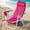 Pink, variant on Set of 2 Pink Folding Beach Chairs with Backpack Straps, 4-Position Recline, Headrest, Cup Holder, and Wooden Armrests - Portable Camping & Outdoor Chairs for Adults