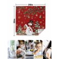 thumbnail image 4 of Red Christmas Snowman Cloth Napkins Set of 4 Reusable Dinner Napkins, Xmas Snowflake Elk Tree Balls Cocktail Napkin Washable Table Napkins for Wedding/Holiday Party/Baby Shower 20"x20", 4 of 7