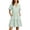 #01 Green, variant on Busydd Womens Dresses Solid Color Summer Spring Dresses Round Neck Short Sleeve Casual Dress Trendy Flowy Pleated Sundress