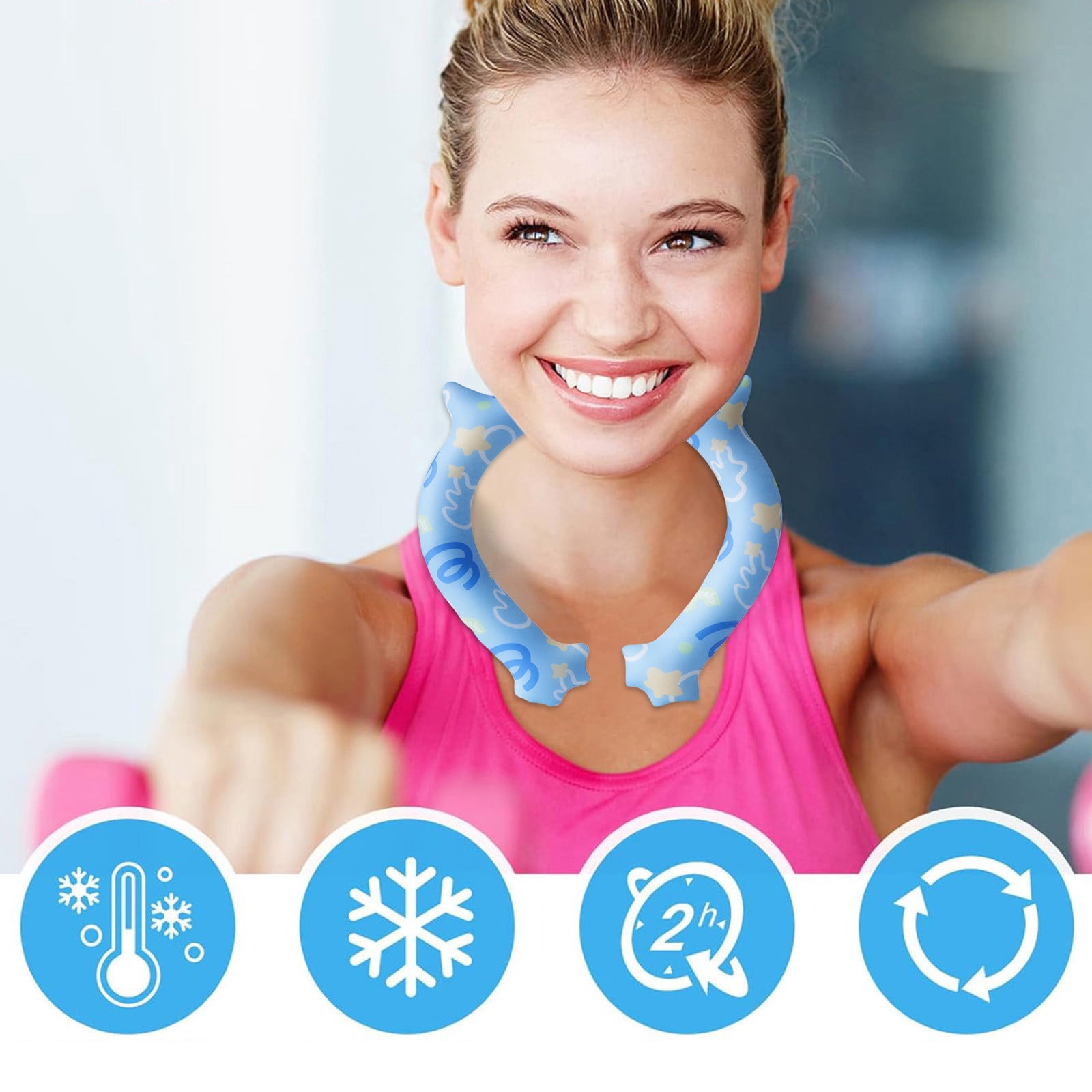 FEISHENTT Advanced Reusable Neck Cooler Tube Instant Temperature Regulation Wearable Personal Air Conditioner for Outdoor Sports and Indoor Activities