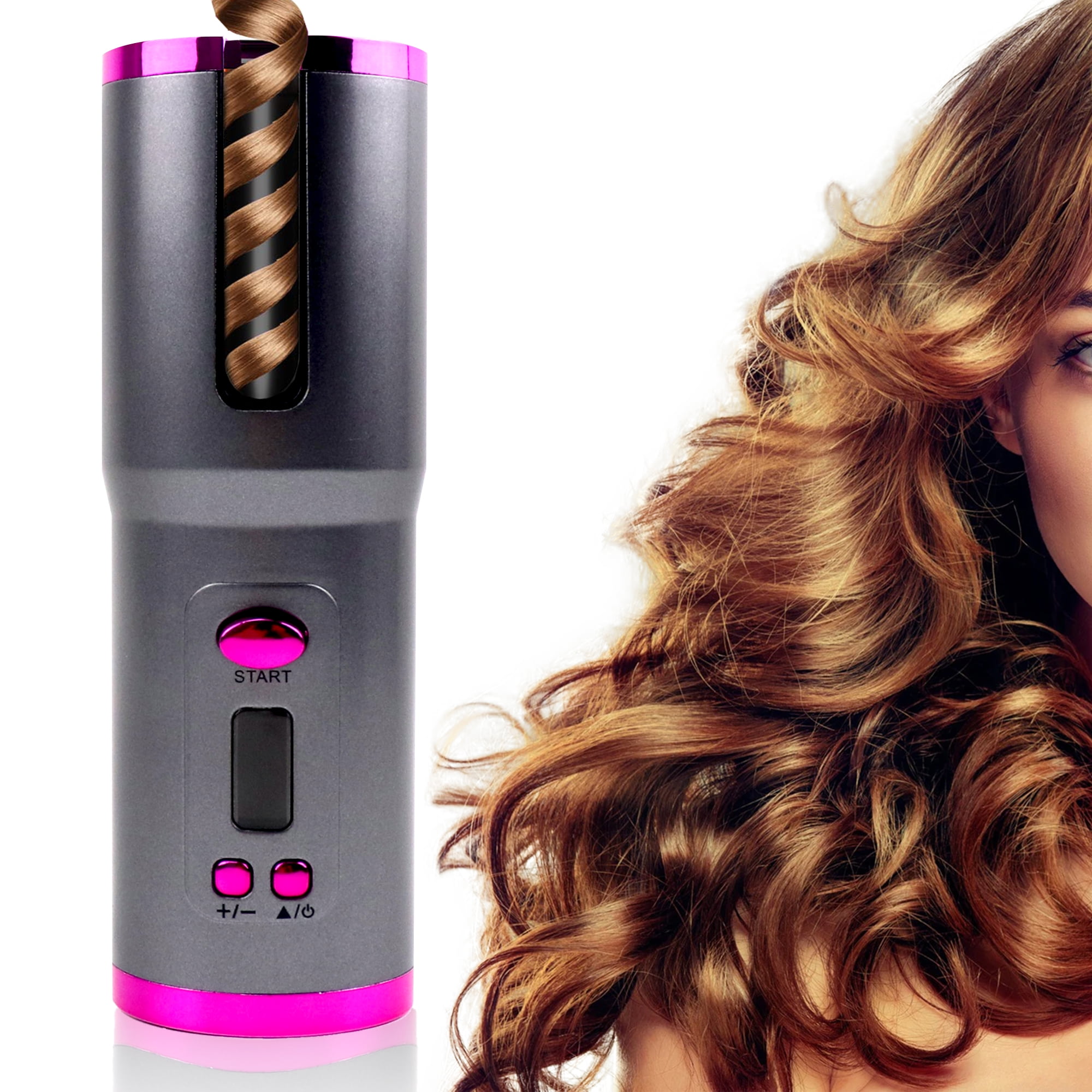 Cordless Auto Hair Curler，Automatic Curling Iron,Portable Curling Wand