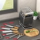 thumbnail image 4 of Organizador de cuchillos de cocina de acero inoxidable | Estantería giratoria para encimeras - Portacuchillos y palillos multifuncional • Seguridad de inserción inclinada • Bandeja de agua extraíble, 4 of 7