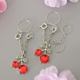thumbnail image 4 of 2pcs s de frutas de cereza de de imitación rojos Clip Nipplering lazos de joyería para el cuerpo Multicolor Zulema Nipplering de acero inoxidable, 4 of 8