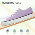 thumbnail image 4 of AOMAIS Womens Canvas Fashion Sneakers Classic Low Top Fabric Shoes Casual Walking Canvas Flats Cute Lace Up Tennis Shoes for Lady(Purple US8), 4 of 7
