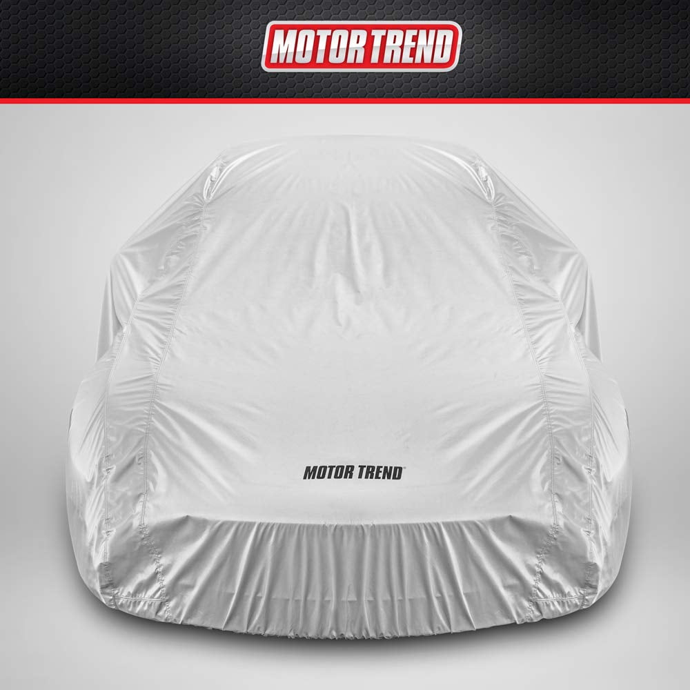 Motor Trend FlexCover Waterproof Car Cover for Rain Wind All Weather L Fits up to 190 x 70 x 50 inches E11