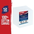 thumbnail image 2 of U.S. Art Supply 10 X 10 inch Professional Artist Quality Acid Free Canvas Panel Boards for Painting 12-Pack (1 Full Case of 12 Single Canvas Board Panels), 2 of 6
